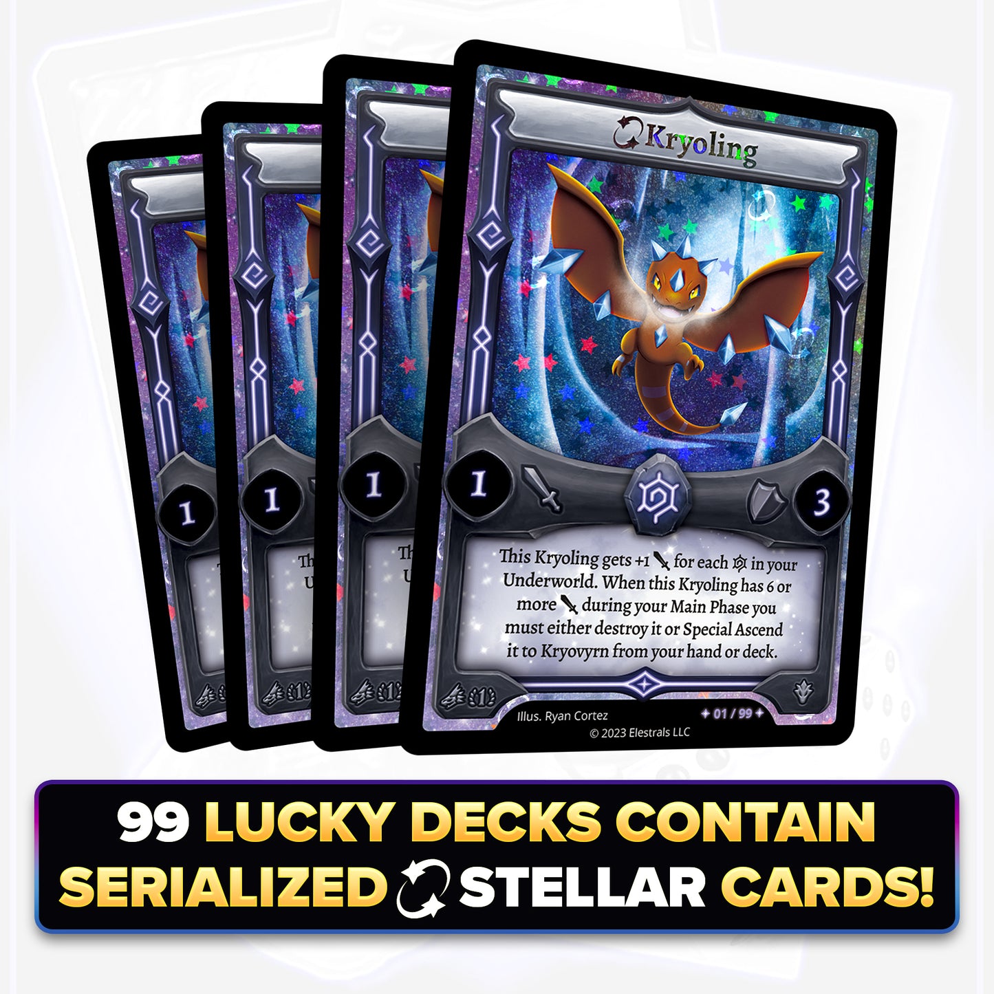 Elestrals Frostfall Starterdeck Kryoscorch mit 3 Booster Packs (EN)