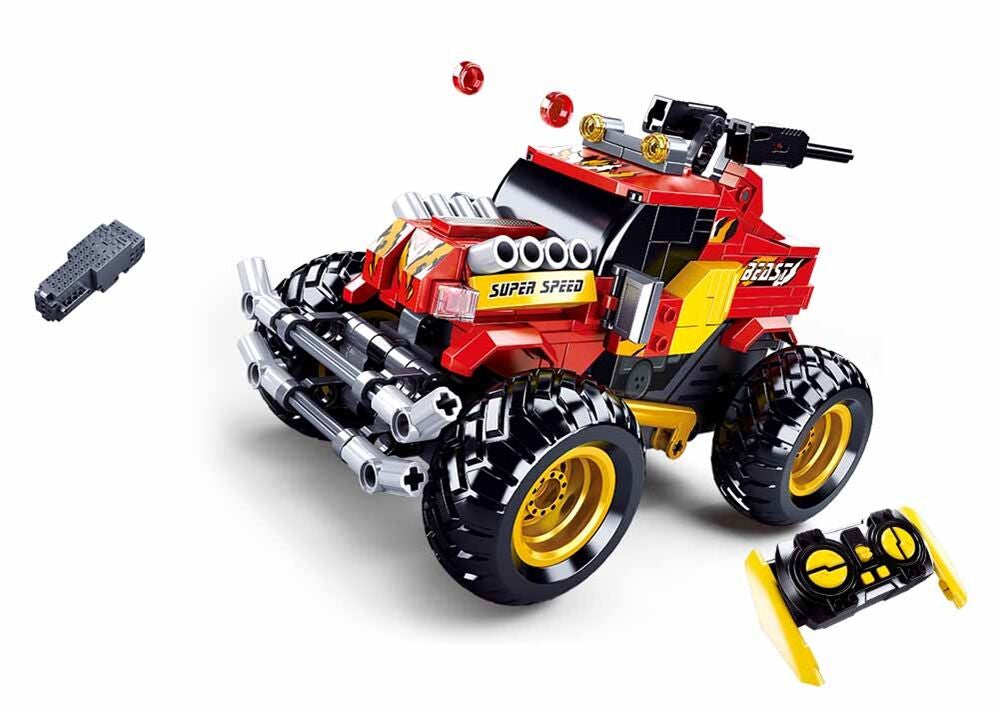 Sluban Power Bricks - R/C Rot Offroad-Fahrzeug mit Fernbedienung M38-B0991