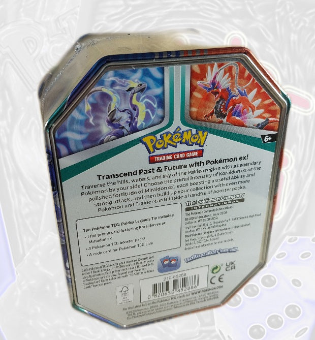 Paldea Legends Tin Miraidon ex SVP Booster Pokemon