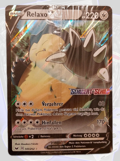 Pokémon XXL Karte Relaxo V SSH141 Deutsch