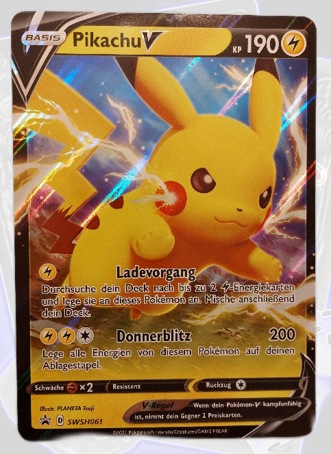 Pokemon XXL Karte Pikachu V SWSH061 Deutsch