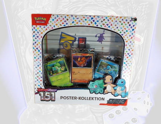 151 Poster Kollektion Pokemon Booster Schiggy Glumanda Bisasam deutsch KP03.5