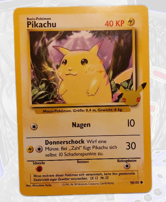 Pokemon XXL Karte Pikachu 58/102 Deutsch