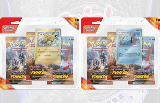 Pokémon stürmische Funken 3-Pack Blister (DE) - KP 08
