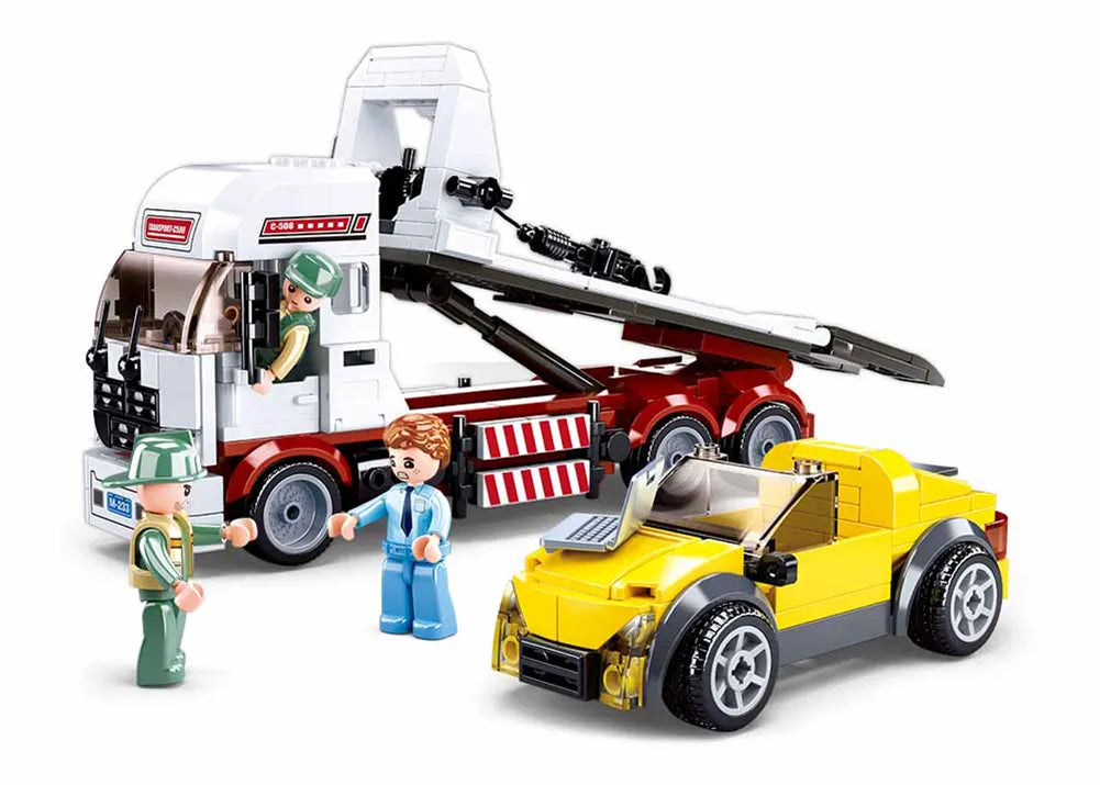 Sluban Town Abschleppwagen mit Kippmulde und Fahrzeug M38-B0879