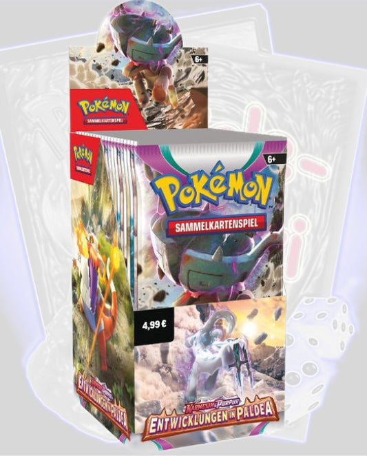 Pokémon Entwicklungen in Paldea 18 Booster Display PAL (DE)