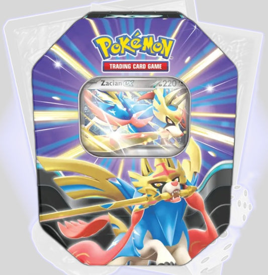 Pokemon schlagkräftige Legenden Zacian ex Tin 122 Sommer 2025 (DE)