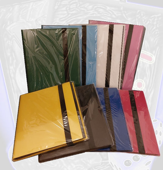 Binder 9er Pocket 20 Seiten Sammelordner 360 Karten mit Gummizug versch. Farben