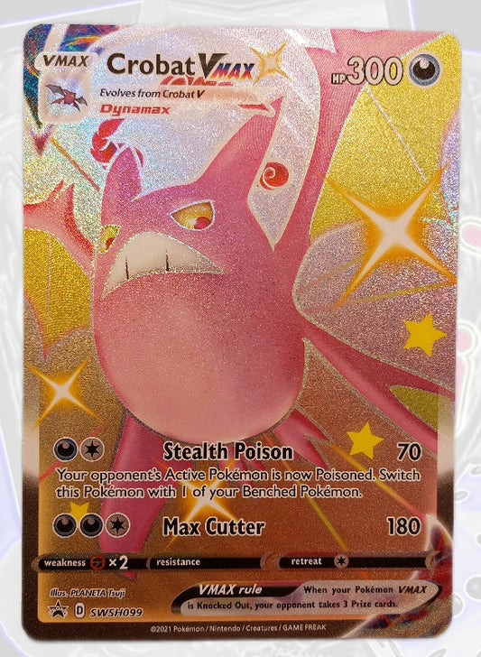 Pokemon XXL Karte Crobat VMAX  SWSH099 Englisch