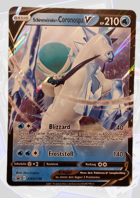 Pokémon XXL Karte Schimmelreiter-Coronspa V SWSH130 Deutsch