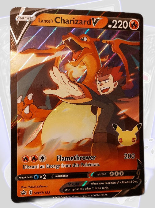 Pokemon XXL Karte Lances Charizard V SWSH133 Englisch