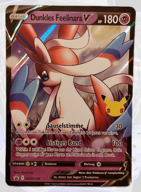 Pokemon XXL Karte Dunkles Feelinara V SWSH134 Deutsch
