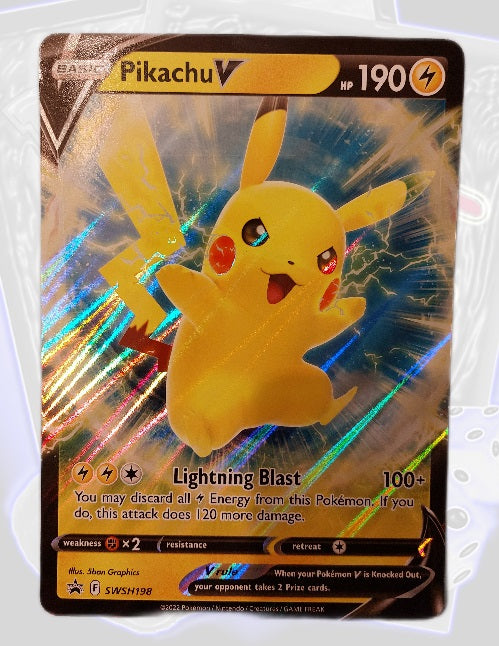 Pokemon XXL Karte Pikachu V SWSH198 Englisch