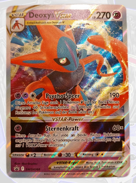 Pokemon XXL Karte Deoxys VSTAR SWSH268 Deutsch